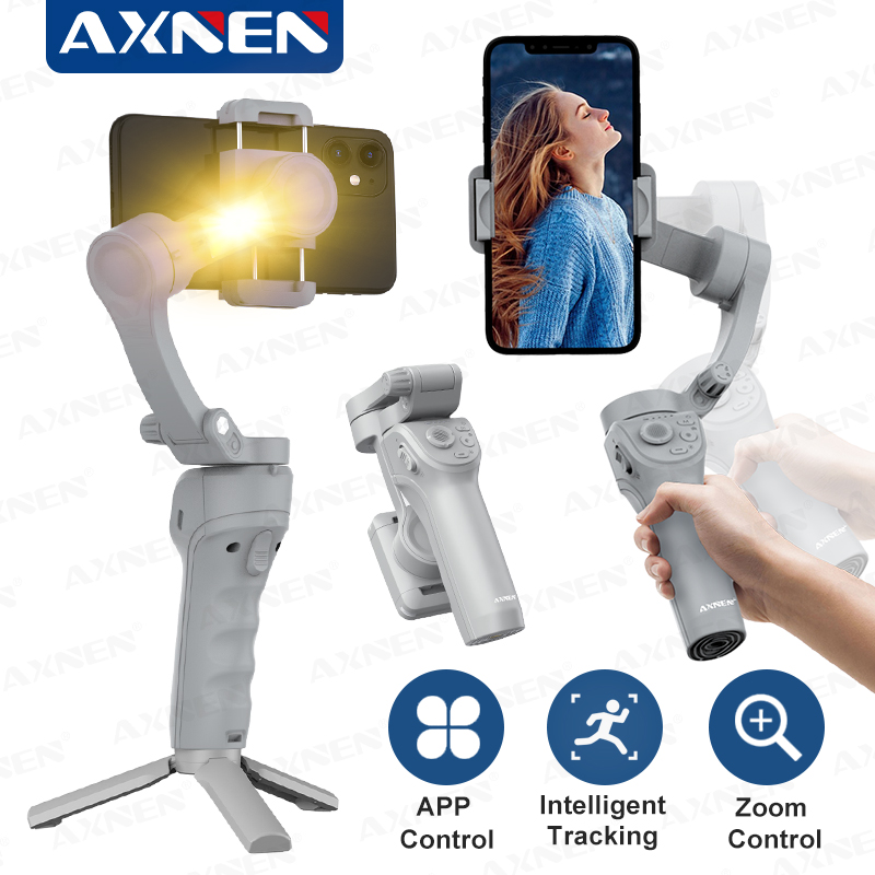Photography Lighting Handheld - Ręczny 3-osiowy stabilizator gimbal do smartfona,