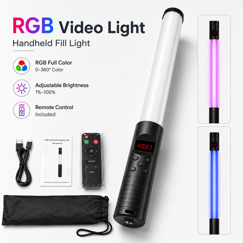 Przenośna lampa wideo RGB, prz – Photography Lighting Description recenzja i cena