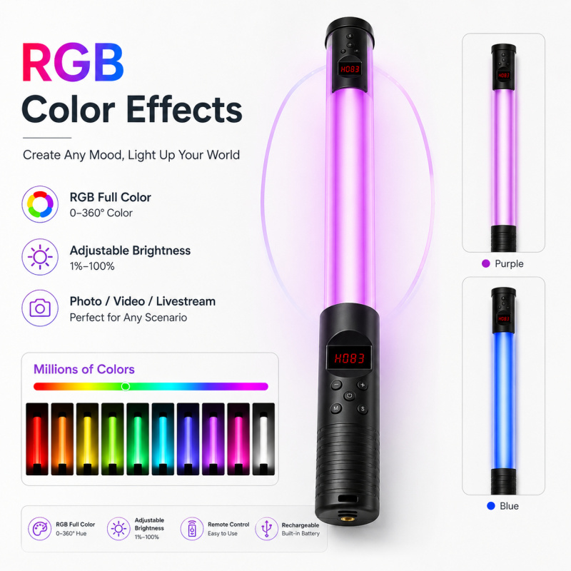 Przenośna lampa wideo RGB, prz – Photography Lighting Description recenzja i cena